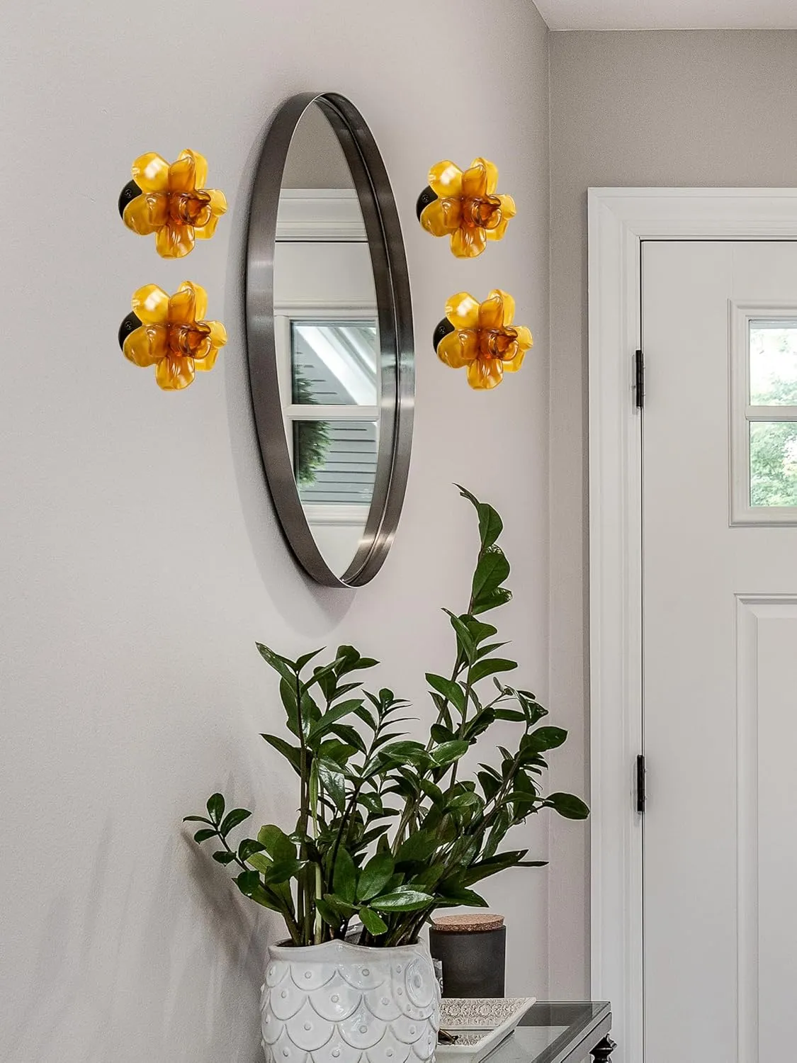 Dale Tiffany AW24100 Rose Bud Matte Handcrafted Art Glass Wall Decor Contemporary Wall Art, Amber, 4-Inch Wide