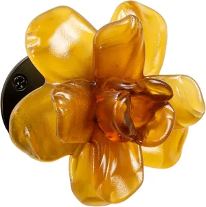 Dale Tiffany AW24100 Rose Bud Matte Handcrafted Art Glass Wall Decor Contemporary Wall Art, Amber, 4-Inch Wide