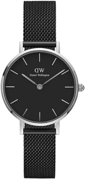 Daniel Wellington Petite Ashfield Watch, Matte Black Mesh Bracelet