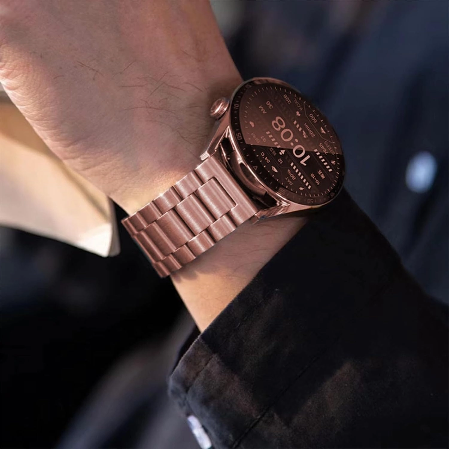 DASEB Quick Release Stainless Steel Watch Band Metal Matte brushed Watch Strap 18mm 20mm 22mm Smartwatch Replacement Band Men Women