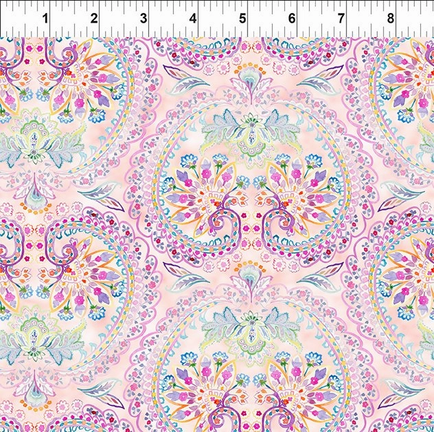 Daydreams by Jason Yenter for In the Beginning - Floral Paisley Multi by the yard 3566