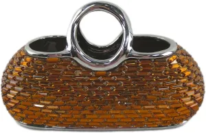 Decorative Ceramic & Glass Purse Floral Vases, 12.5" x 5.5" x 7.5"(H) DMCV010