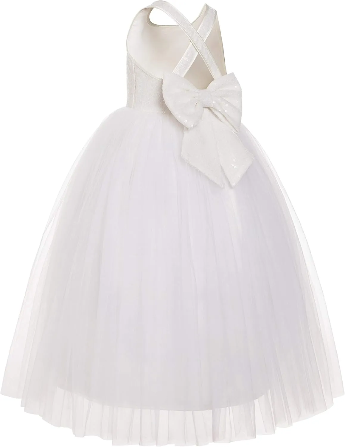 ekidsbridal Crossed Straps A-Line Junior Flower Girl Dresses Pageant Dress Ball Gown 177