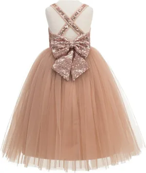 ekidsbridal Crossed Straps A-Line Junior Flower Girl Dresses Pageant Dress Ball Gown 177