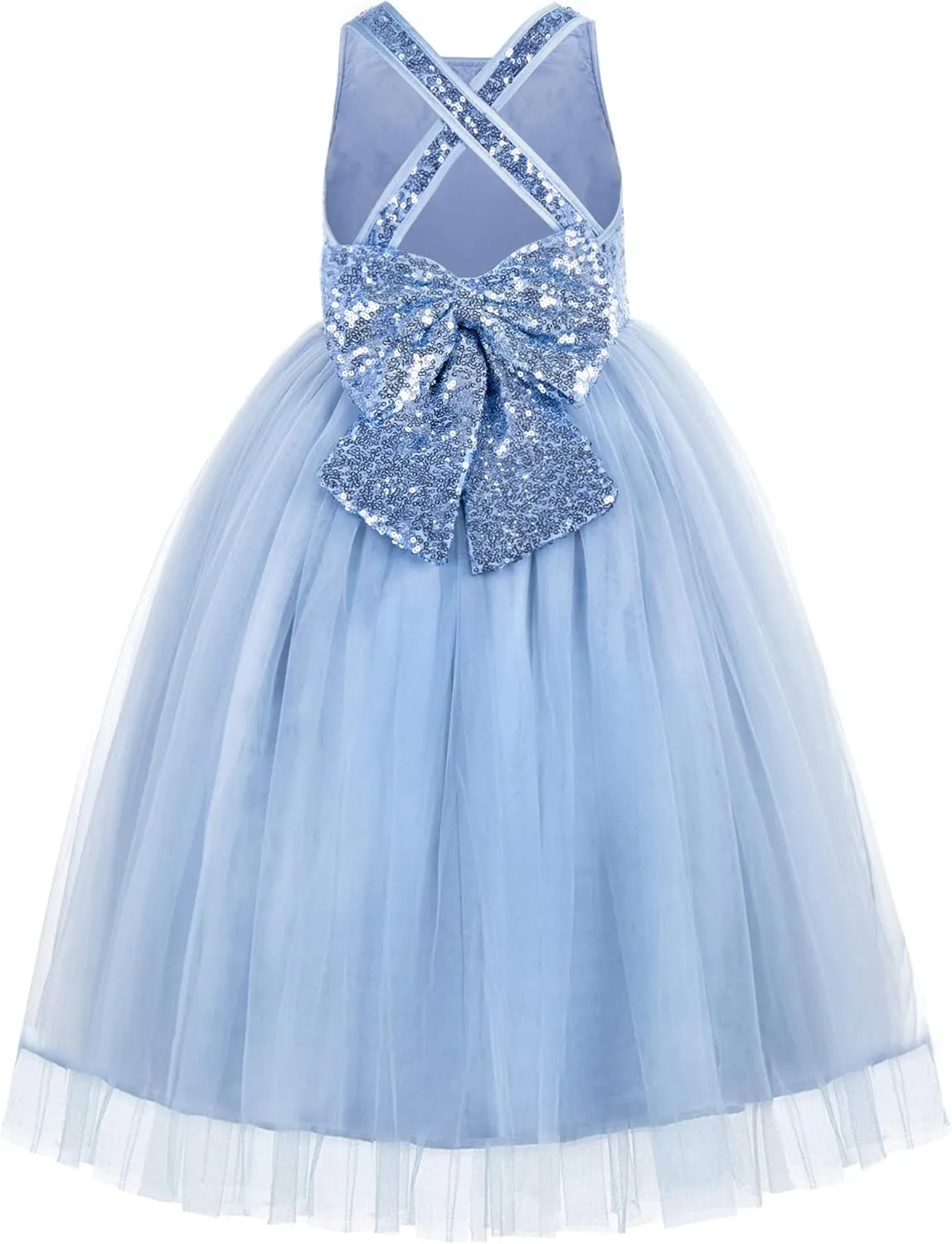 ekidsbridal Crossed Straps A-Line Junior Flower Girl Dresses Pageant Dress Ball Gown 177