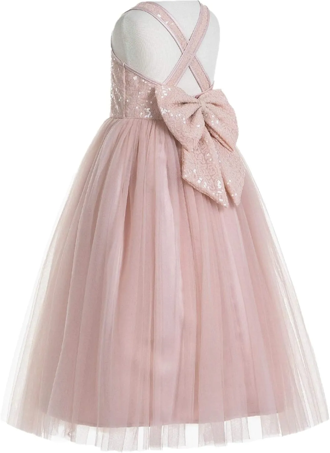 ekidsbridal Crossed Straps A-Line Junior Flower Girl Dresses Pageant Dress Ball Gown 177