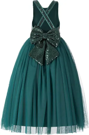 ekidsbridal Crossed Straps A-Line Junior Flower Girl Dresses Pageant Dress Ball Gown 177