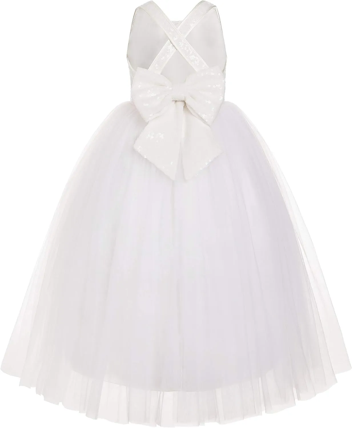 ekidsbridal Crossed Straps A-Line Junior Flower Girl Dresses Pageant Dress Ball Gown 177