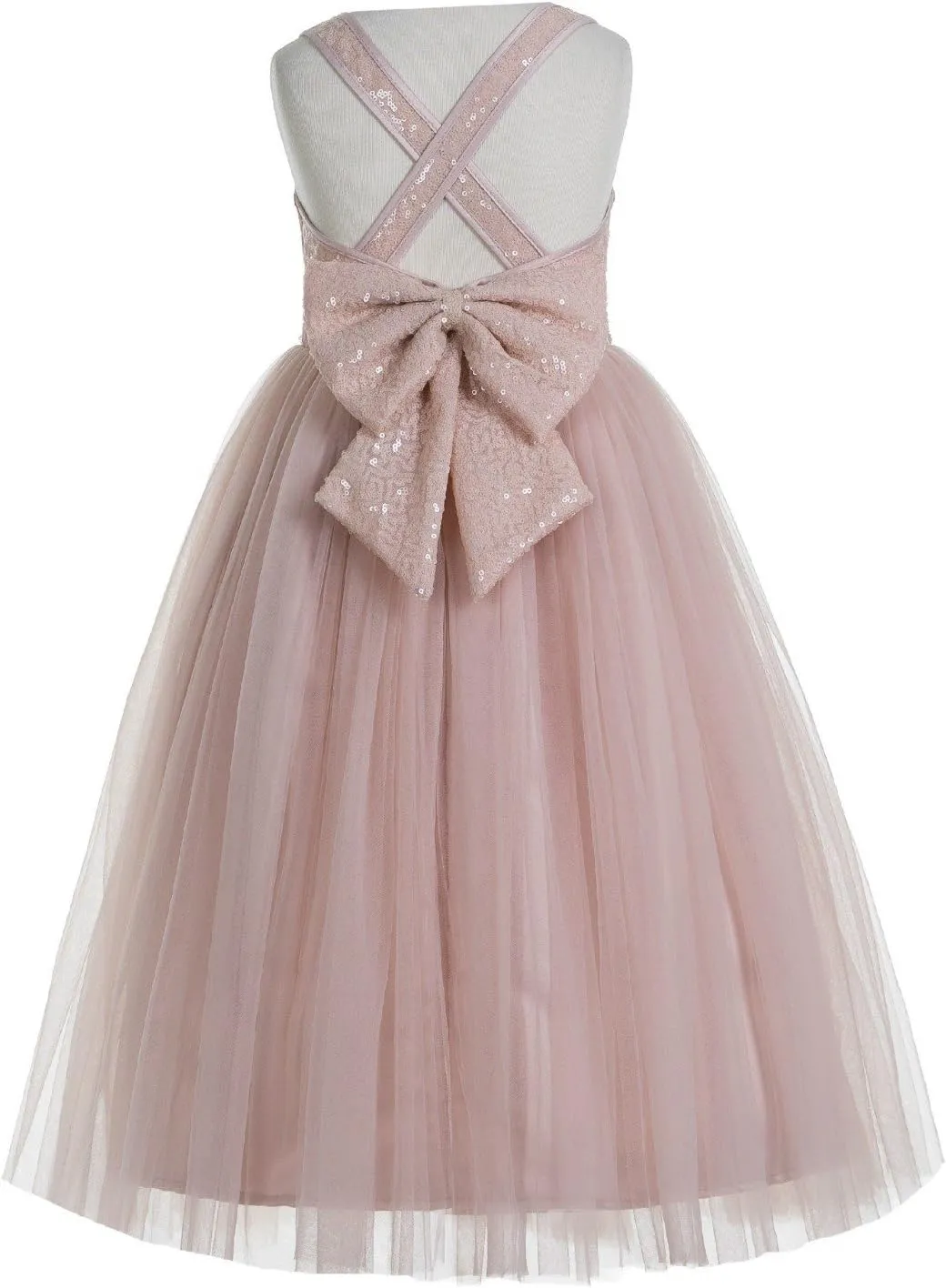 ekidsbridal Crossed Straps A-Line Junior Flower Girl Dresses Pageant Dress Ball Gown 177
