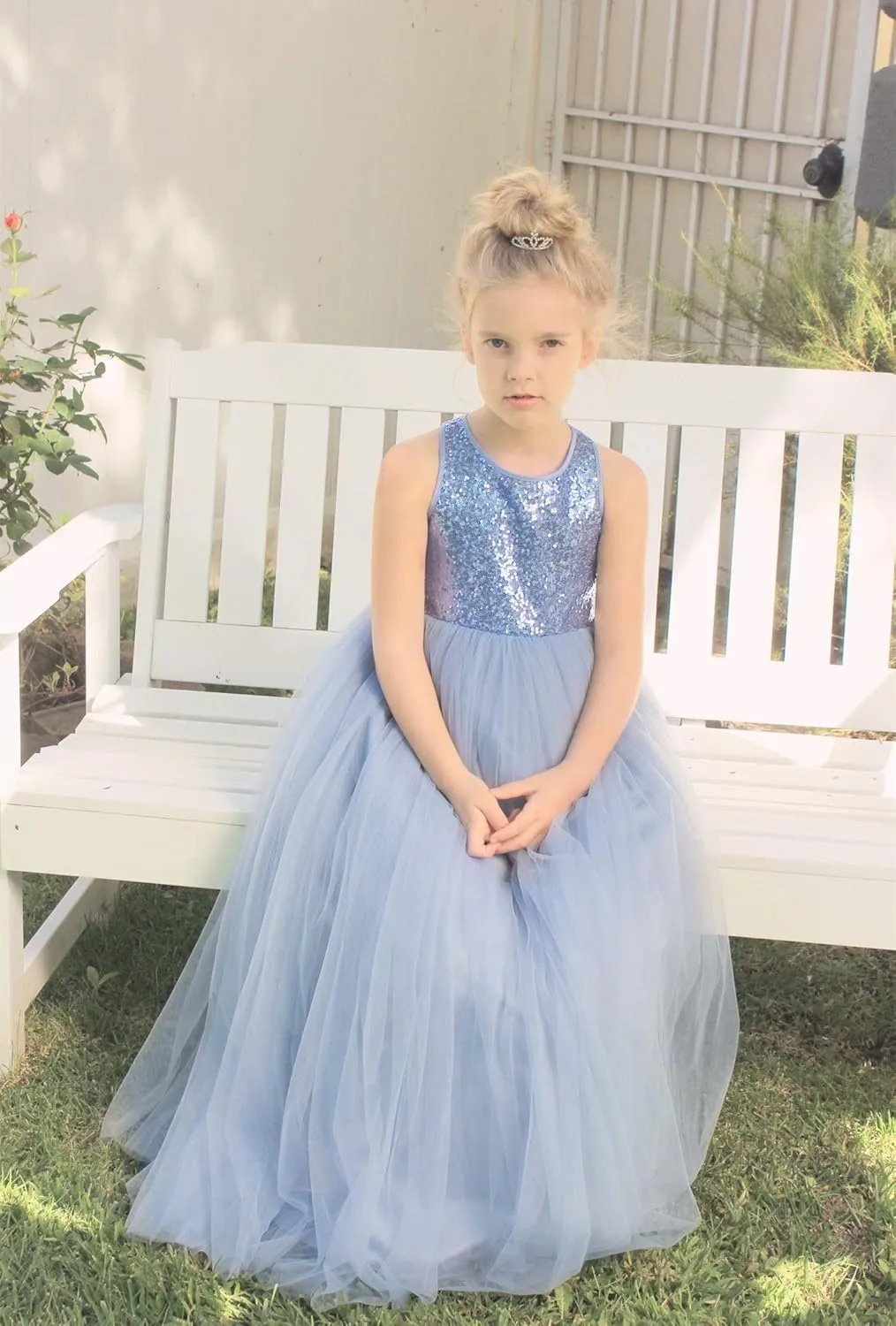 ekidsbridal Crossed Straps A-Line Junior Flower Girl Dresses Pageant Dress Ball Gown 177