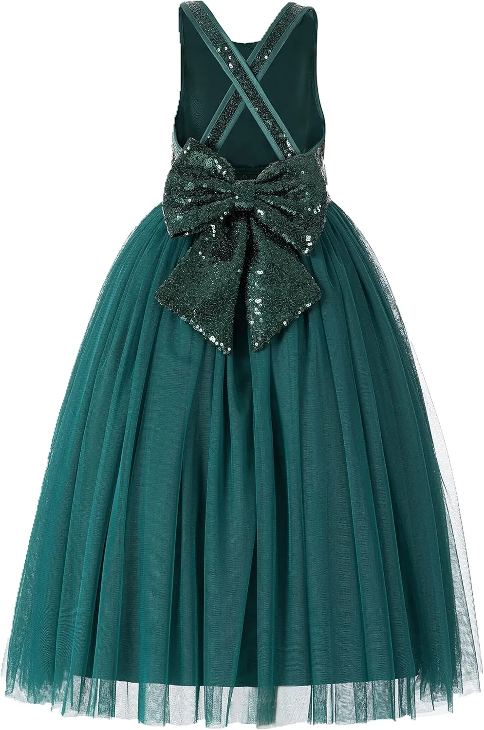 ekidsbridal Crossed Straps A-Line Junior Flower Girl Dresses Pageant Dress Ball Gown 177