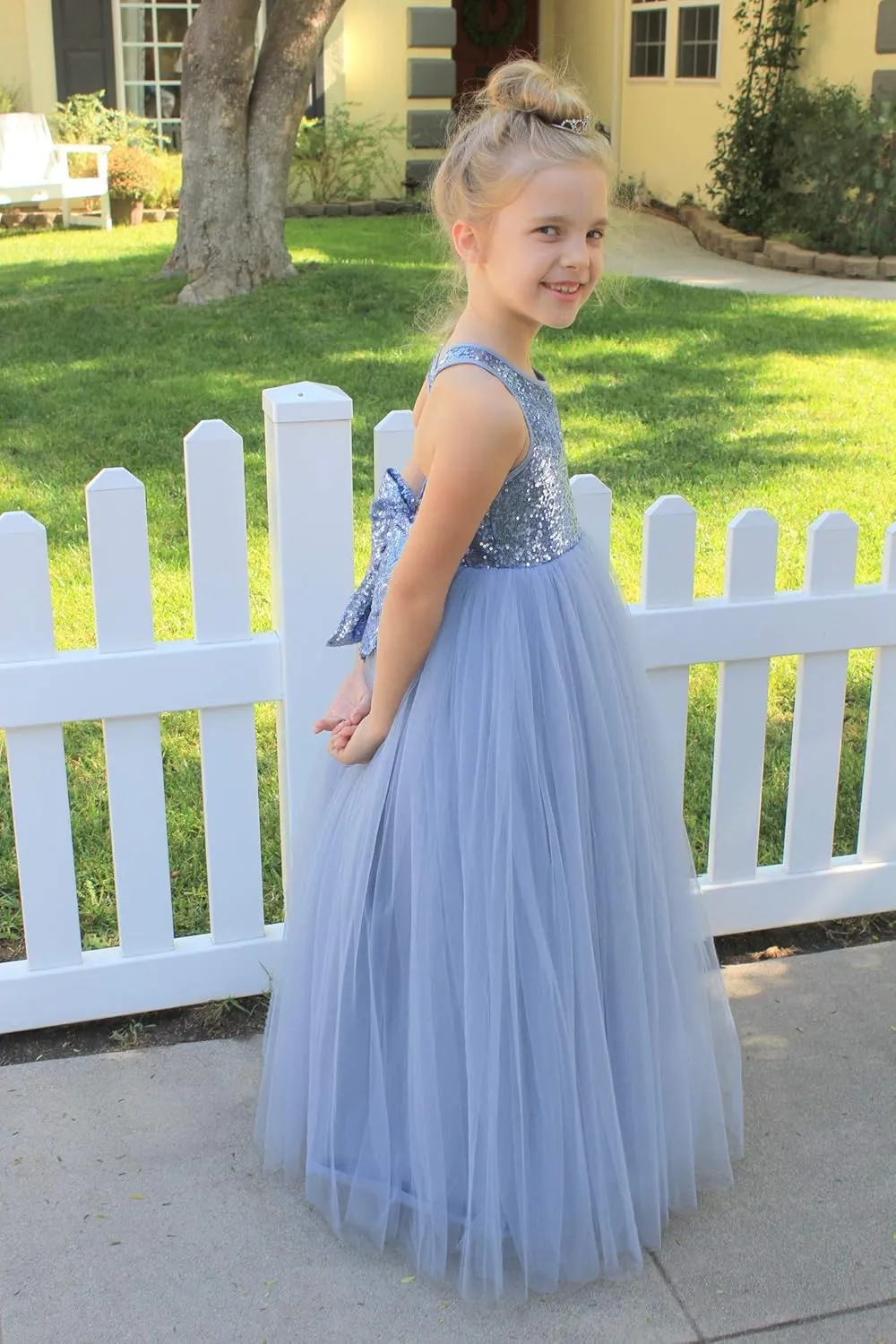ekidsbridal Crossed Straps A-Line Junior Flower Girl Dresses Pageant Dress Ball Gown 177