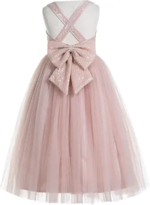 ekidsbridal Crossed Straps A-Line Junior Flower Girl Dresses Pageant Dress Ball Gown 177