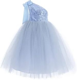 ekidsbridal One-Shoulder Sequin Tutu Flower Girl Dress Corset Dress Wedding Pageant Dresses Ball Gown Tutu Dresses