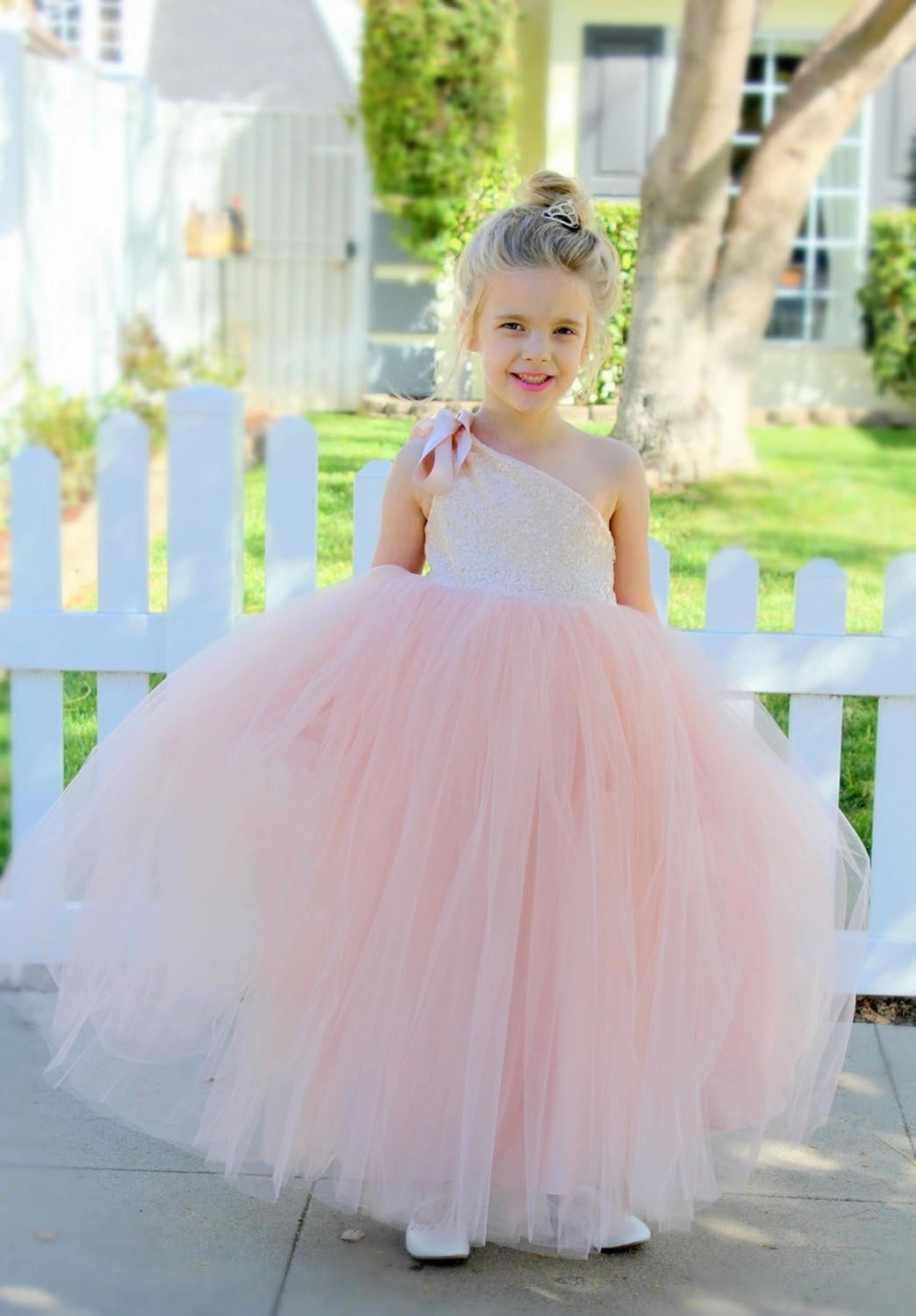 ekidsbridal One-Shoulder Sequin Tutu Flower Girl Dress Corset Dress Wedding Pageant Dresses Ball Gown Tutu Dresses