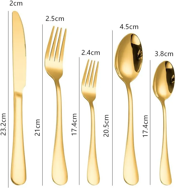 ELEGANTZ Modern 5-Piece Flatware Set – Premium Stainless Steel – 20-Piece Cutlery Set for 4 – Durable Silverware – Dishwasher Safe, Rust-Resistant, Elegant Tableware for Home & Dining