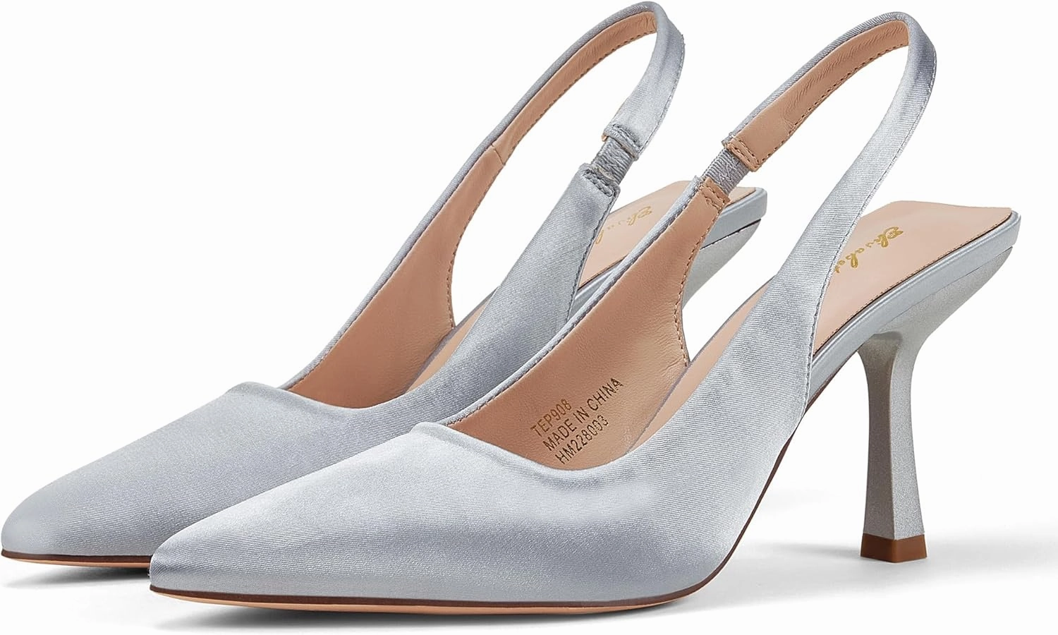 Elisabet Tang 3.14 in Trendy Slingback Stiletto Pumps for Women - Sexy Slip on Pointed Closed Toe mid High Heels Daily Party Office