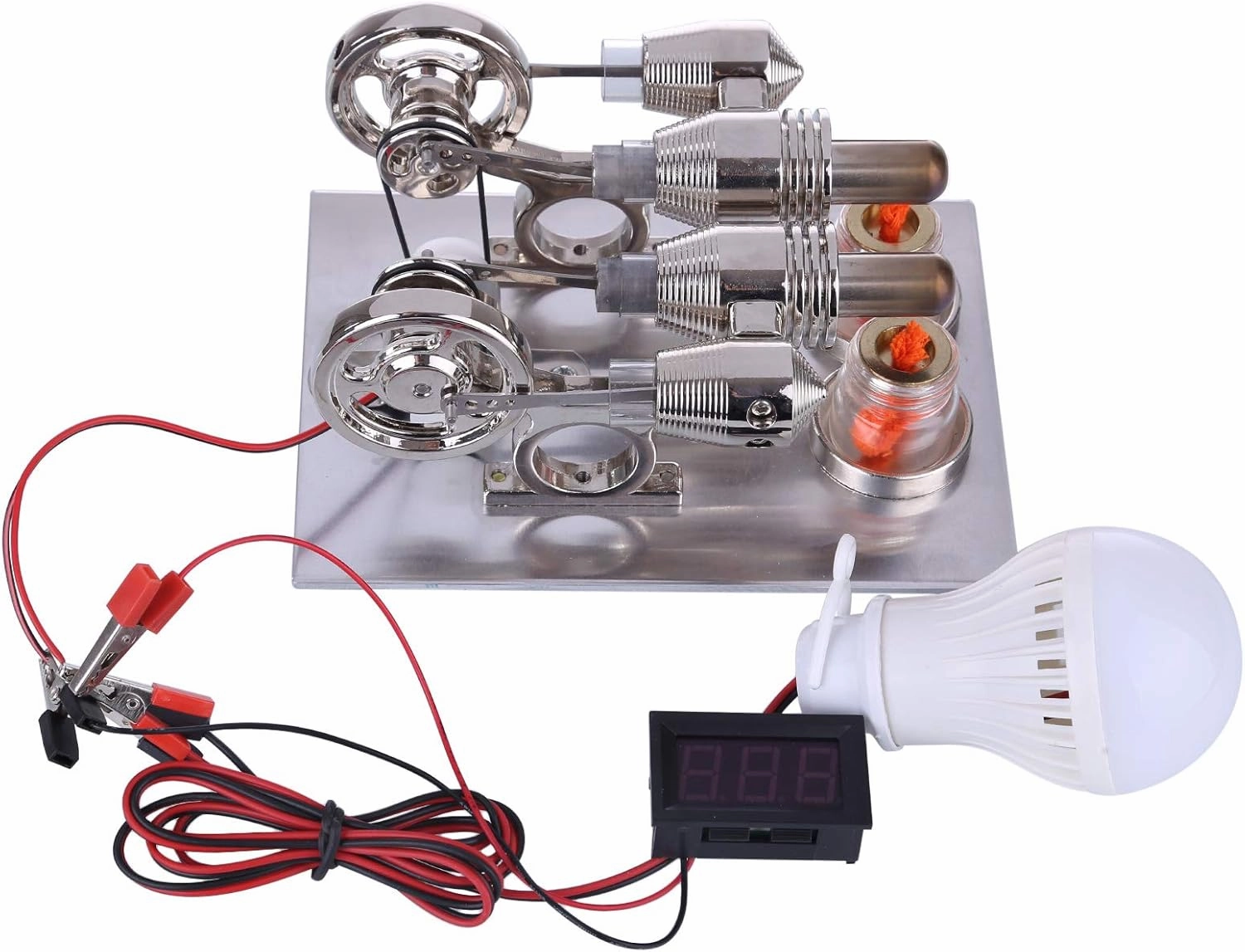 Engine Model Kits, Stirling Engine Kit for Adults, Stirling Engine Motor Model Educational Physics Experiment Generator STEM Model