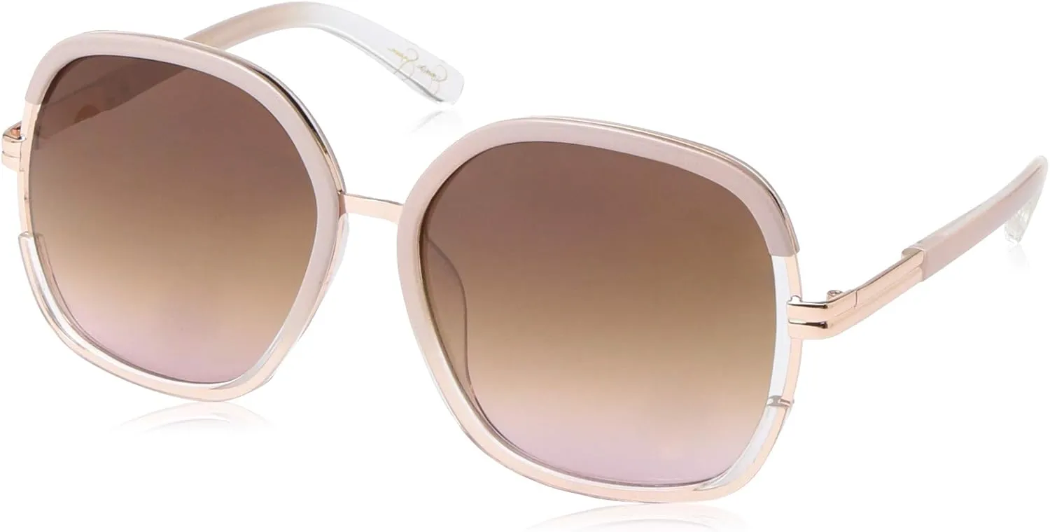 essica Simpson Women's J6214 Oversized Cat Eye Square Sunglasses