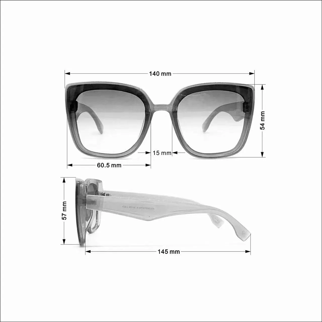 essica Simpson Women's J6214 Oversized Cat Eye Square Sunglasses