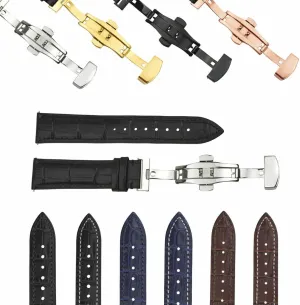 Ewatchparts 16-24mm Leather Watch Band Strap Quick Release Compatible With Citizen Eco Drive Watch