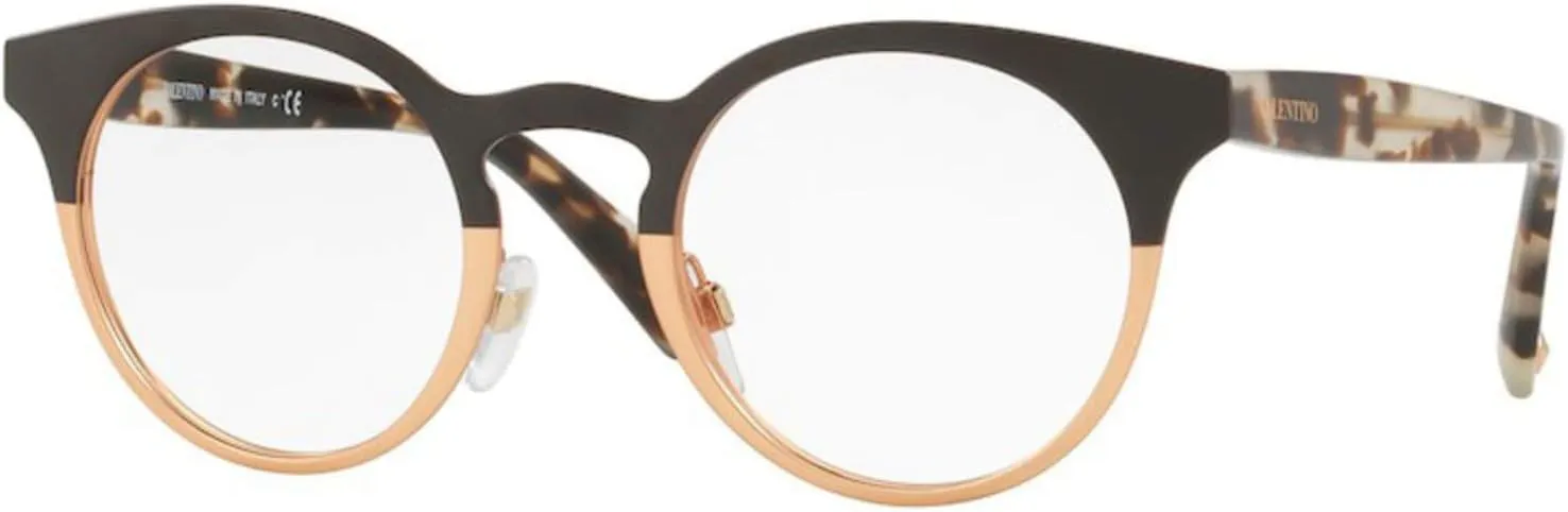 Eyeglasses Valentino VA 1007 3024 Matte Brown/Matte Rose Gold