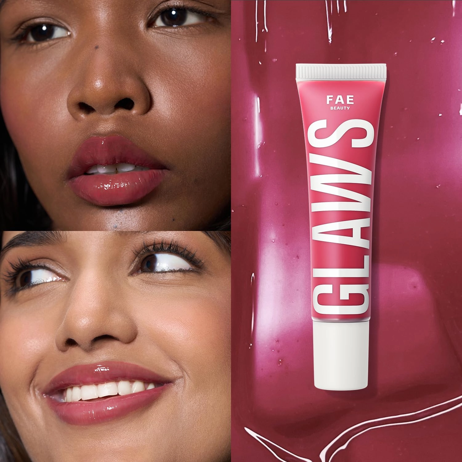 FAE Beauty Peptide Hydrating & High Shine Tinted Lip Gloss (12gm) | With Passionfruit Oil & Argireline to Smoothen, Even, and Soften Lips | Non Sticky | Vegan | Shade Giving | Warm Barbie Pink Gloss
