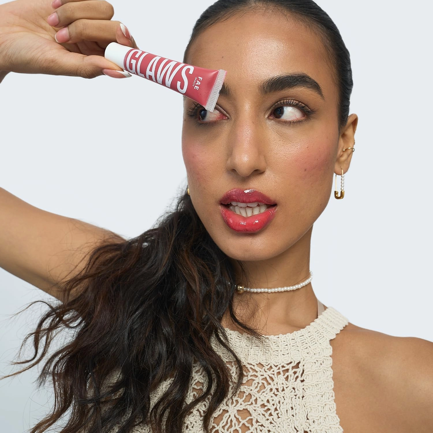 FAE Beauty Peptide Hydrating & High Shine Tinted Lip Gloss (12gm) | With Passionfruit Oil & Argireline to Smoothen, Even, and Soften Lips | Non Sticky | Vegan | Shade Giving | Warm Barbie Pink Gloss