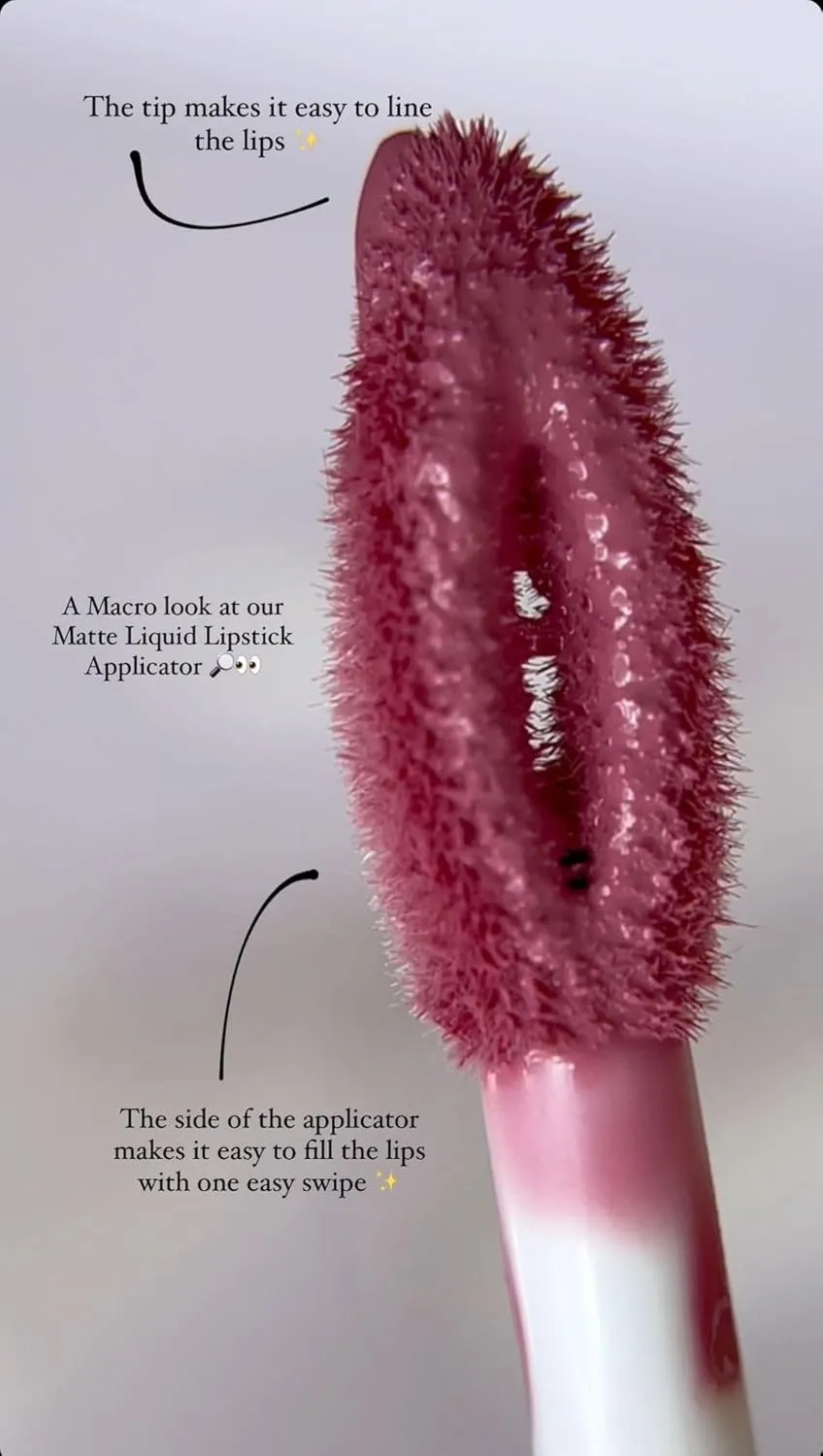 FARMASi Make Up Matte Liquid Lipstick, Long-Lasting and Ultra-comfortable, High-Impact, Lightweight, Organic, Pure Pigments 0.14 fl.oz (Retro Rose)