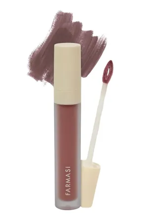 FARMASi Make Up Matte Liquid Lipstick, Long-Lasting and Ultra-comfortable, High-Impact, Lightweight, Organic, Pure Pigments 0.14 fl.oz (Retro Rose)