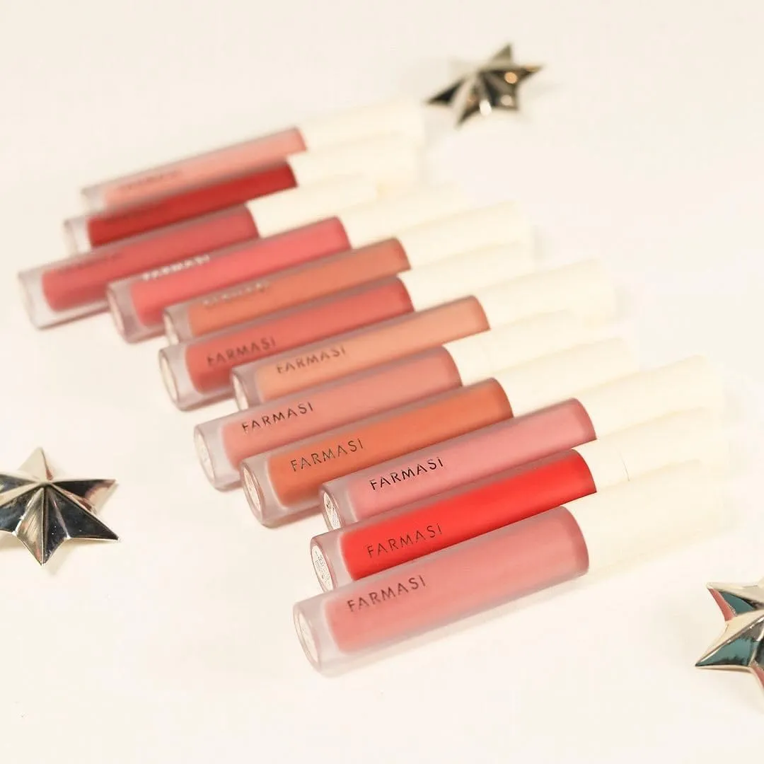 FARMASi Make Up Matte Liquid Lipstick, Long-Lasting and Ultra-comfortable, High-Impact, Lightweight, Organic, Pure Pigments 0.14 fl.oz (Retro Rose)
