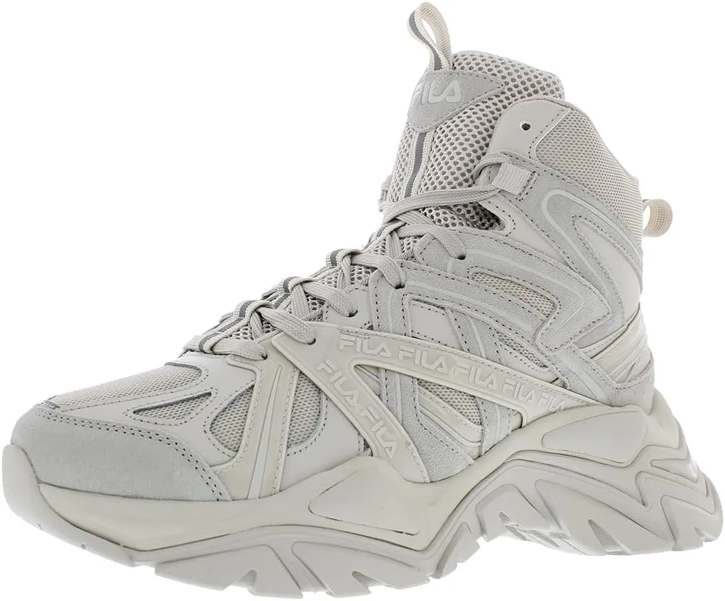 Fila Electrove 2 High Womens Sneaker, Silver Grey/White Sand/Metallic Silver, 8 B (M) US
