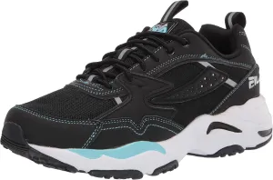Fila mens Men's Fila Trail Tracer Sneaker, Black/White/Metallic Silver, 8.5 US