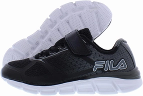 Fila Boys' Primeforce 2 Strap Shoes Black/Castle Rock/Metallic Silver 3