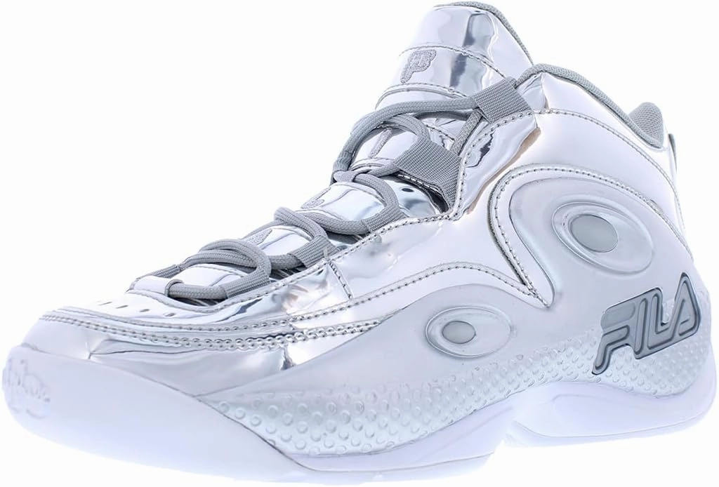Fila Grant Hill 3 Metallic Mens Shoes Size 8, Color: Metallic Silver/Metallic Silver/Metallic Silver