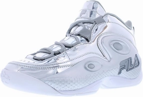 Fila Grant Hill 3 Metallic Mens Shoes Size 8, Color: Metallic Silver/Metallic Silver/Metallic Silver