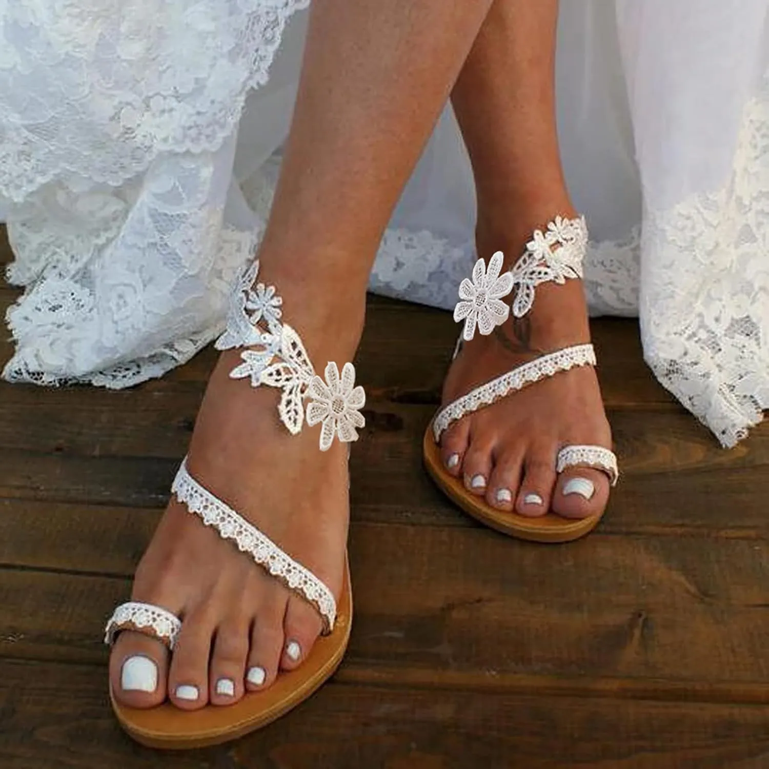 Flip Flops for Women 2025 Boho Rhinestones Flat Sandals Wedding Bride Sandals Casual Summer Beach Shoes