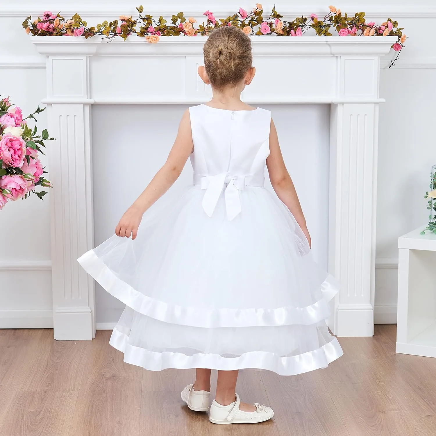 Flower Girl Dress Elegant Party Ball Gowns Vintage Pageant Princess Formal Dress