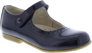 FOOTMATES Emma Patent Leather Mary Jane Girls Party Dress Shoes with Custom-Fit Insoles, Hard Bottom, Slip-Resistant Non-Marking Outsoles - for Toddlers and Little Kids, Ages 1-8