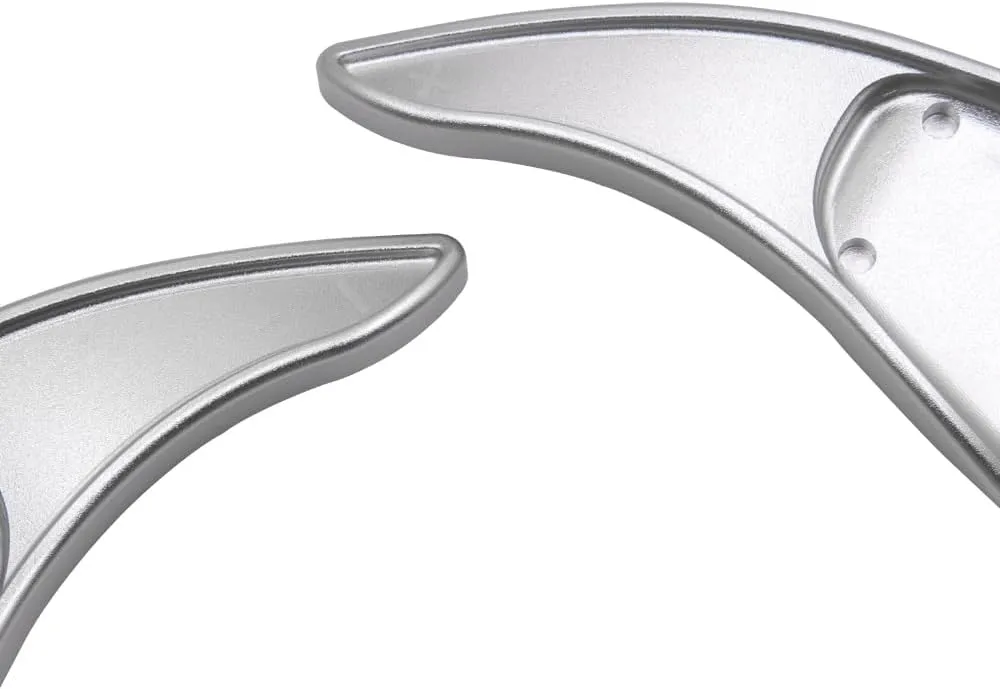 For GMC Sierra 1500/Chevrolet Silverado 1500(2022-2025), Buick Enclave(2022-2024)/Envision(2021-2023) Steering Wheel Shift Extension, Auto Accessories（silver）