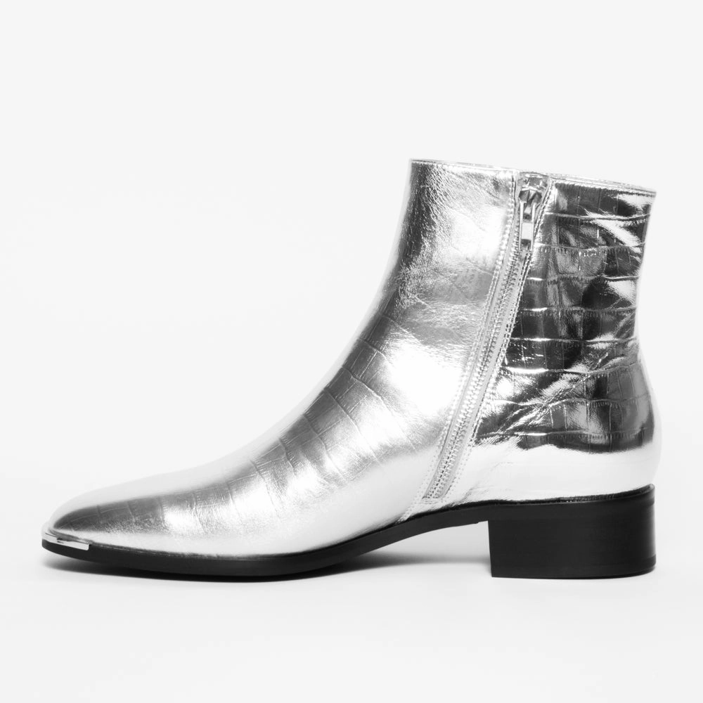 Fordan Silver Croc Print