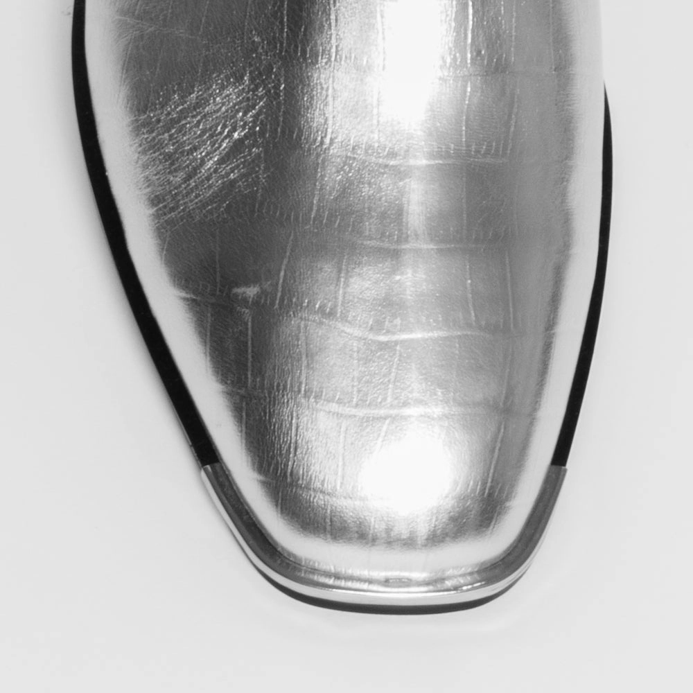 Fordan Silver Croc Print