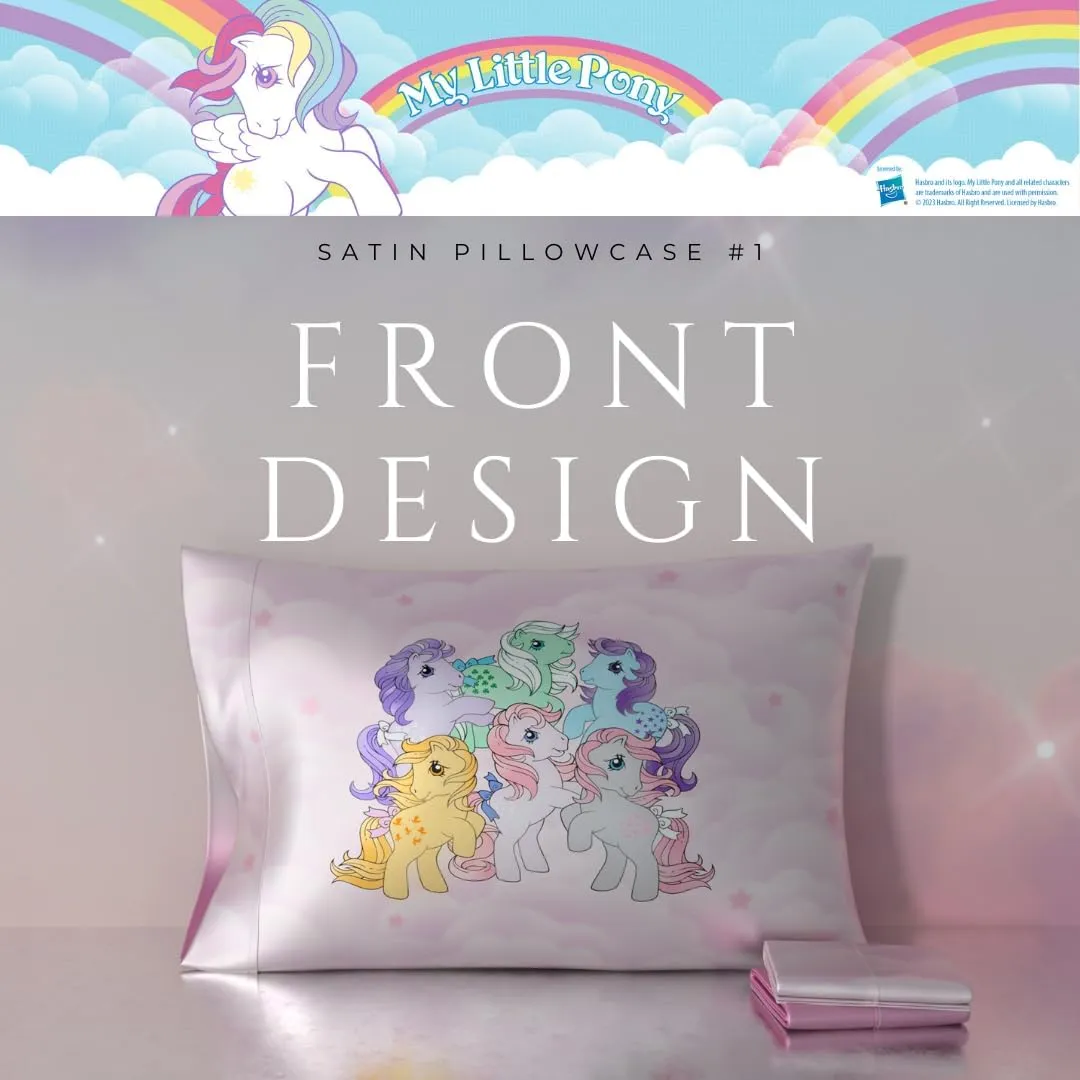 Franco Collectibles My Little Pony Beauty Silky Satin Standard 2 Pack Pillowcase Cover 20x30 for Hair and Skin, (Officially Licensed Product)