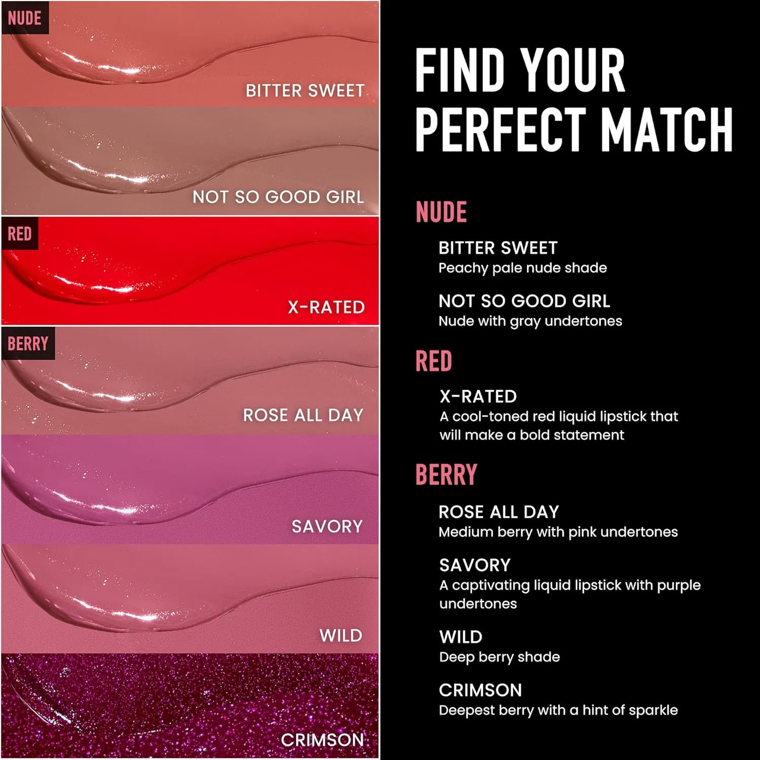 Frankie Rose Cosmetics Ultra Matte Liquid Lipstick - Long Lasting Lip Cream - Highly Pigmented, Smooth, Creamy Lip Color for Women - Savory