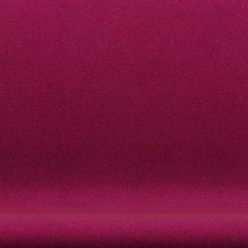 Fritz Hansen Swan Sofa 2-sæder, Satinbørstet Aluminium/Divina Melange Læbestift Pink 