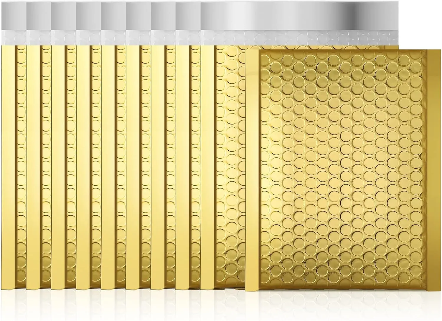Fuxury Gold Bubble Mailers 6x10 "50 Pack, Strong Adhesion Metallic Bubble Envelopes,Waterproof Padded Envelopes,Durable Padded Mailers,Super Cute Packing for Jewelry, Makeup Supplies,Bulk #0