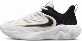 Giannis Immortality 4 Big Kids' Basketball Shoes (FZ6734-100, White/Metallic Gold/Black) Size 5.5