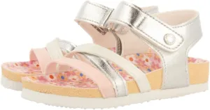 GIOSEPPO Girl's Slide Flip-Flop, Metallic Silver, 8 us