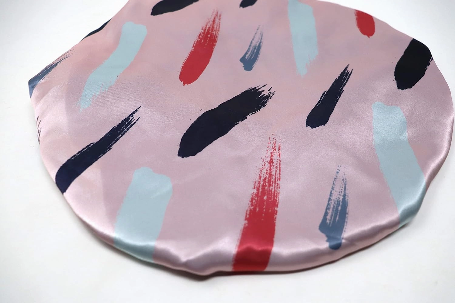 Glow By Daye Satin Bonnet, Double-Layered and Adjustable Satin Sleep Cap, Extra Large, Reversible Free Spirit Pink Brushstrokes