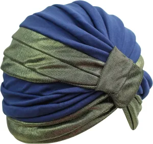Gold Trim Fashion Turban Head Wrap for Women